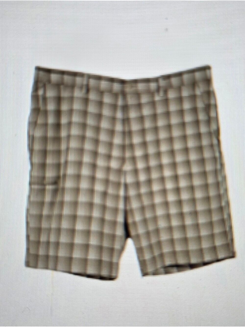 Grand Slam Performance Men's Golf Shorts, Tan & White, Size 38